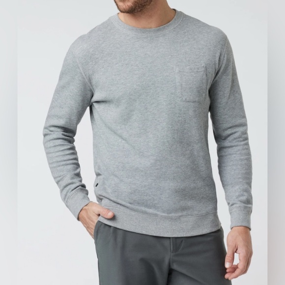 Vuori Jeffrey’s Long Sleeve Crewneck Pullover Heather Grey Size XXL - Picture 4 of 10